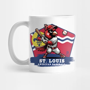 USA - American BASEBALL - St. Louis - Baseball mascot - St. Louis baseball Mug